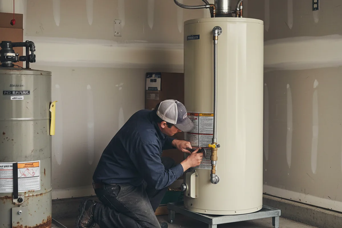 Water heater and shutoff valve replacement in Etowah